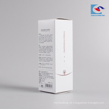 Kundengebundenes Logodrucken preiswertes Mattlaminierungskosmetikverpackenkasten weißes Kartenpapier